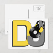 DJ aangepast briefkaart (Voorkant / Achterkant)