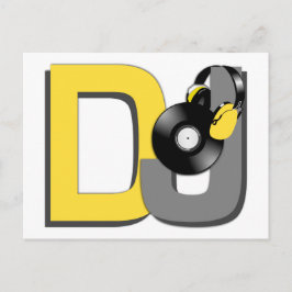 DJ aangepast briefkaart