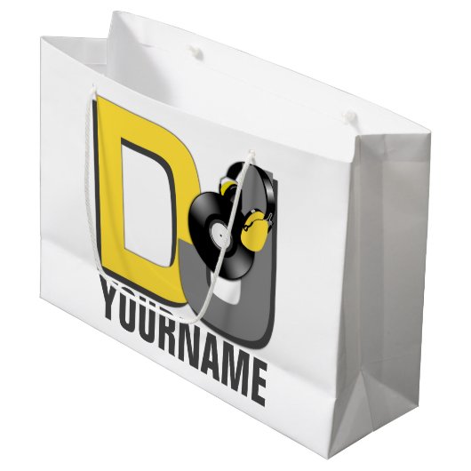 DJ aangepaste cadezakken Groot Cadeauzakje (Voorkant Gekanteld)