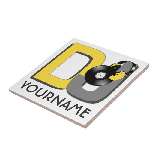 DJ aangepaste keramische tegels Tegeltje (Zijkant)