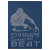 DJ aangepaste kleur en monogram klembord (Achterkant)