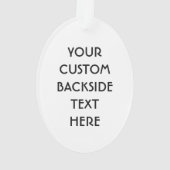 DJ aangepaste kleur- en monogram-versiering Ornament (achterkant)