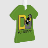 DJ aangepaste kleur- en monogram-versiering Ornament (voorkant)