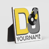 DJ aangepaste kleuren en monogram plak Fotoplaat (Voorkant)