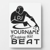 DJ aangepaste kleuren en monogram plak Fotoplaat (voorkant)