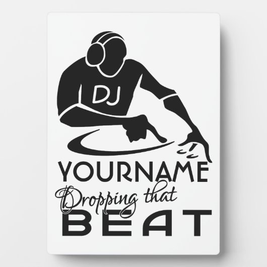 DJ aangepaste kleuren en monogram plak Fotoplaat (voorkant)