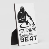 DJ aangepaste kleuren en monogram plak Fotoplaat (Zijkant)