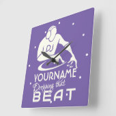 DJ aangepaste kleuren en monogram wandklok (Hoek)