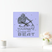 DJ aangepaste kleuren en monogram wandklok (Huis)