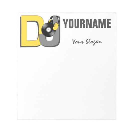 DJ aangepaste laptops Notitieblok (Voorkant)