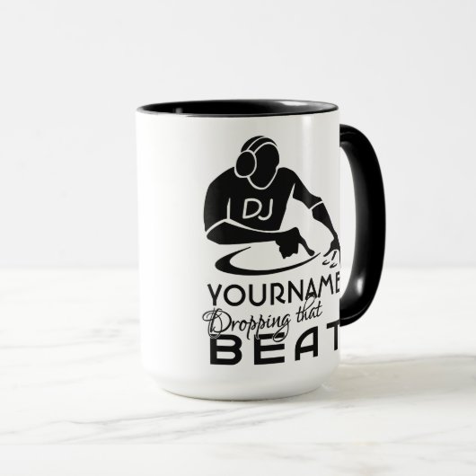 DJ aangepaste mok - kies stijl (Voorkant rechts)