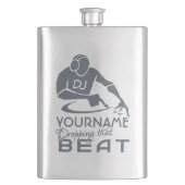 DJ aangepaste monogram kolf Heupfles (Voorkant)