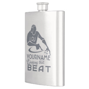 DJ aangepaste monogram kolf Heupfles