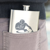 DJ aangepaste monogram kolf Heupfles (Voorbeeld)