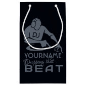 DJ aangepaste naam en cadeautassen voor kleuren Klein Cadeauzakje (Achterkant)