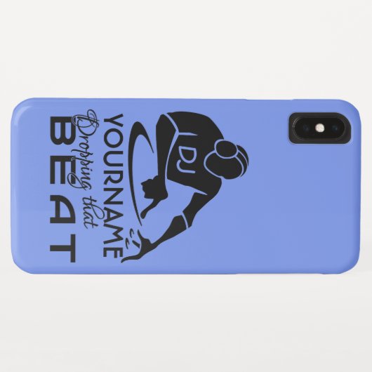 DJ-aangepaste naam- en kleurtelefoonkwesties Case-Mate iPhone Case (Achterkant (horizontaal))