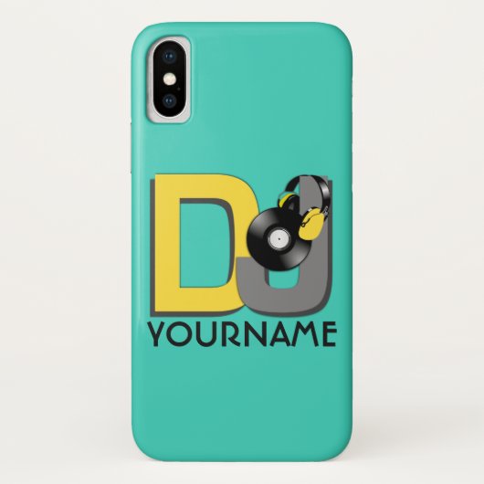 DJ-aangepaste naam- en kleurtelefoonkwesties Case-Mate iPhone Case (Achterkant)