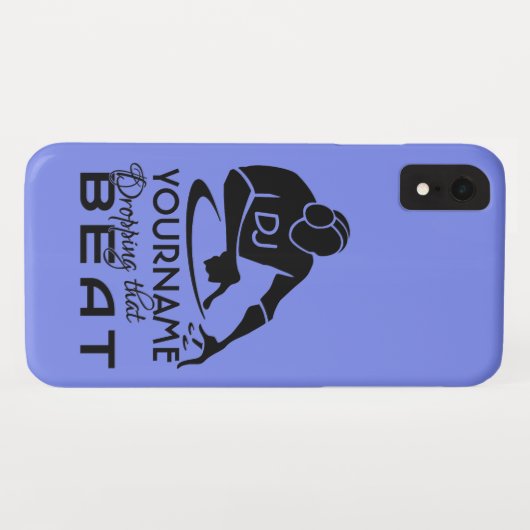 DJ-aangepaste naam- en kleurtelefoonkwesties Case-Mate iPhone Case (Achterkant (horizontaal))