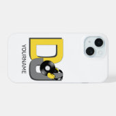 DJ aangepaste naam iPhone 15 Case (Achterkant horizontaal)
