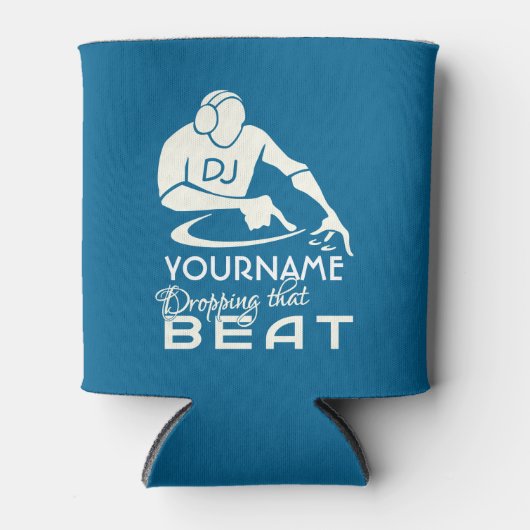 DJ aangepaste naam & kleur koelbox Blikjeskoeler (Voorkant)