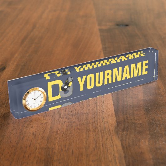 DJ aangepaste naamplaat van kleurbureau Naambordje (Zijkant)