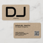 DJ Aangepaste QR-code Zakelijke Kaart Visitekaartje (Voorkant / Achterkant)