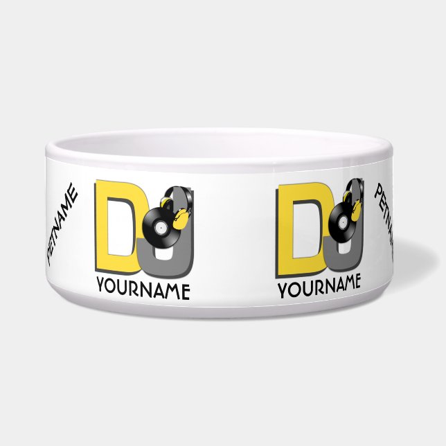 DJ aangepaste trommels Voerbakje (Voorkant)