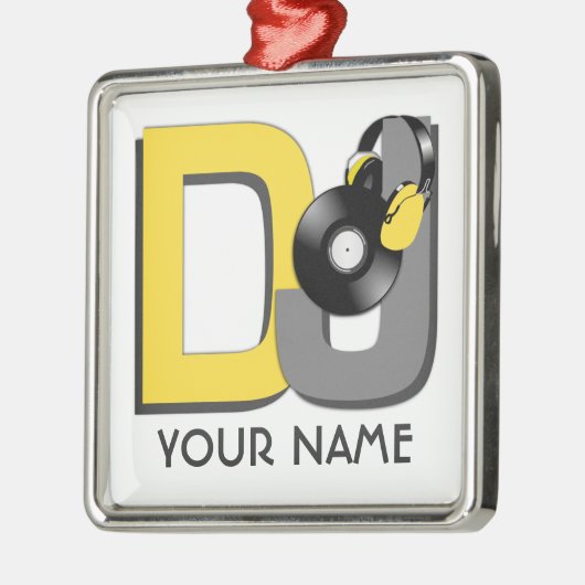 DJ aangepaste versiering Metalen Ornament (Links)