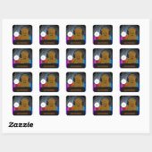 DJ Aardappel Custom Vierkante Sticker (Vel)