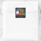 DJ Aardappel Custom Vierkante Sticker (Tas)