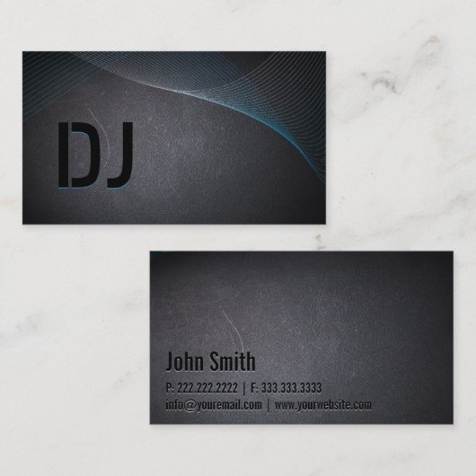 DJ Abstracte laserprinter - zwart Visitekaartje (Voorkant / Achterkant)