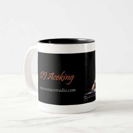 DJ Aceking Tweekleurige Koffiemok (Voorkant links)