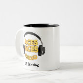 DJ Aceking Tweekleurige Koffiemok (Voorkant links)