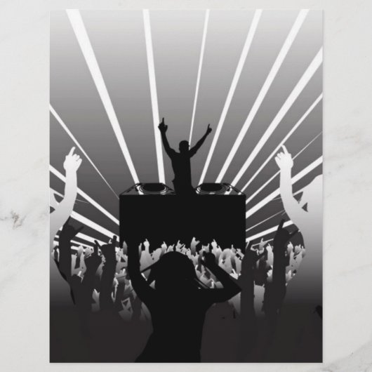 dj-alb-negru-cu-fete flyer (Voorkant)