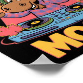DJ Animal Moose Mixing Beats Music Fun Poster (Hoek)