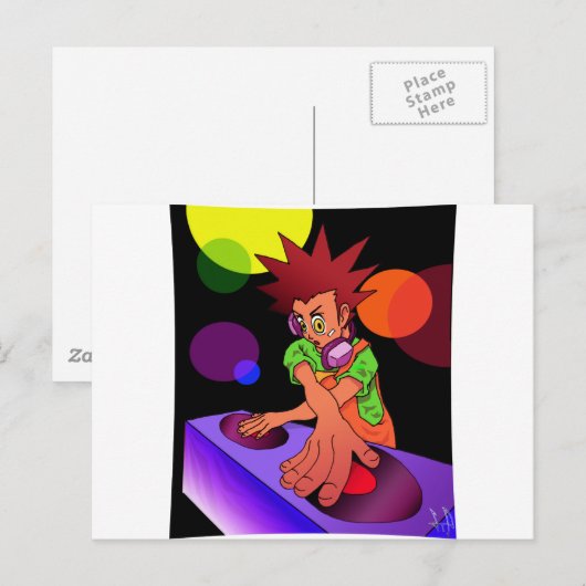 Dj Anime Jr. Briefkaart (Voorkant / Achterkant)