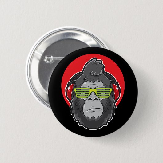Dj Ape Ronde Button 5,7 Cm (Voorkant /achterkant)