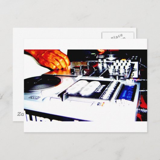 DJ-apparatuur (cd's) Briefkaart (Voorkant / Achterkant)