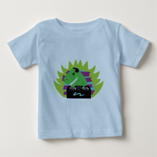 Dj-asaurus Rex Baby T-Shirt (Voorkant)