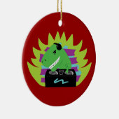 Dj-asaurus Rex Keramisch Ornament (Rechts)