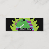 Dj-asaurus Rex T-Rex DJ-profielkaarten Mini Visitekaartje (Achterkant)