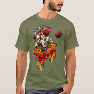 DJ ASTRONAUT IN DE RUIMTE VOOR TECHNO-LIEFHEBBERS T-SHIRT