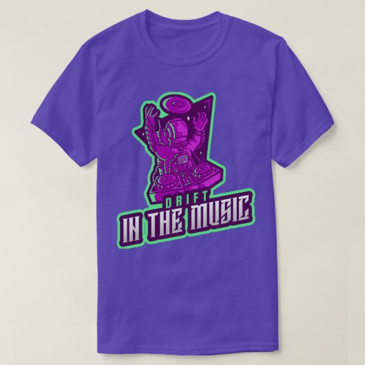 DJ Astronaut Techno Electronic House Dance Muziek T-shirt (Design voorkant)