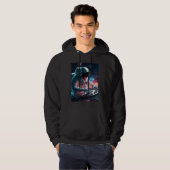 DJ Astronaut Turntable in Space Graphic for Men an Hoodie (Voorkant volledig)