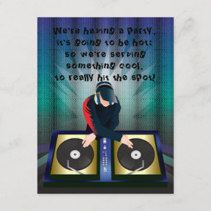 DJ Bachelor Bachelorette Surprise Party Invitation Kaart