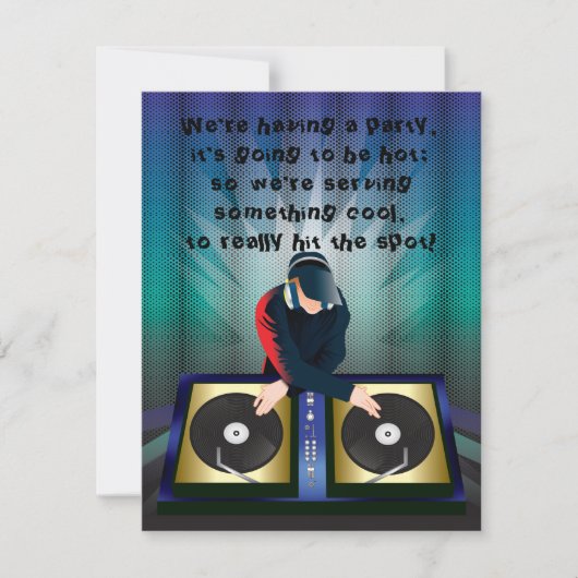 DJ Bachelor Bachelorette Verrassingsfeest Uitnodig Kaart (Voorkant)