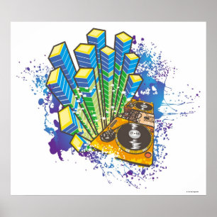 DJ-bedieningspaneel Poster