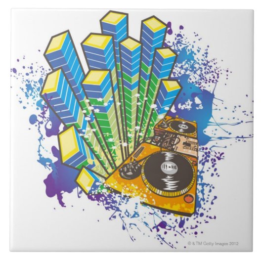 DJ-bedieningspaneel Tegeltje (Voorkant)