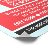 DJ bij de Deck Cartoon, Professionele DJ Advertere Poster (Hoek)