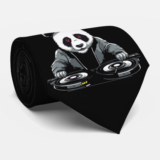 DJ Black and White Panda Stropdas (Opgerold)